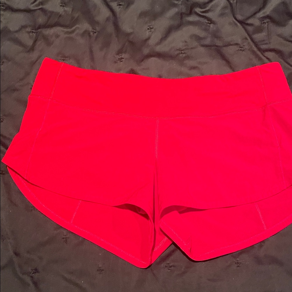 Women's Red Athletic Shorts